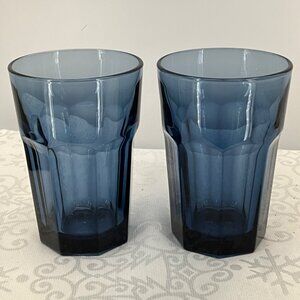 Libbey Gibraltar Dusky Blue Set Of 2 Blue Tall Glasses